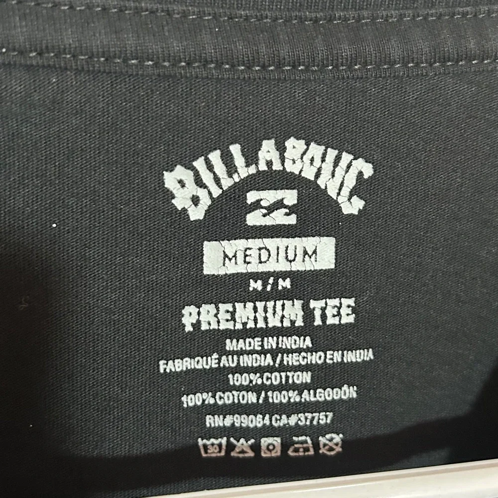Billabong Mens Premium Tee Black Short Sleeve Graphic Logo T-Shirt‎ Size Medium
